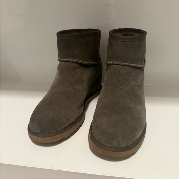 UGG Dark Gray Suede Ankle Booties - Picture 2 of 5